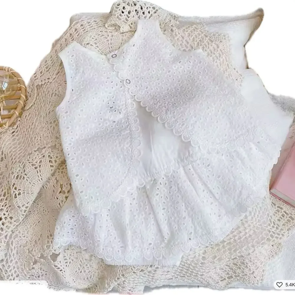 New two piece summer eyelet outfit toddler girl 2-3 T